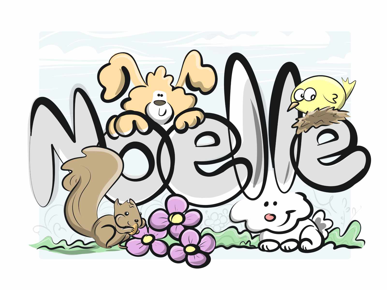 Custom Name Drawing for Noelle
