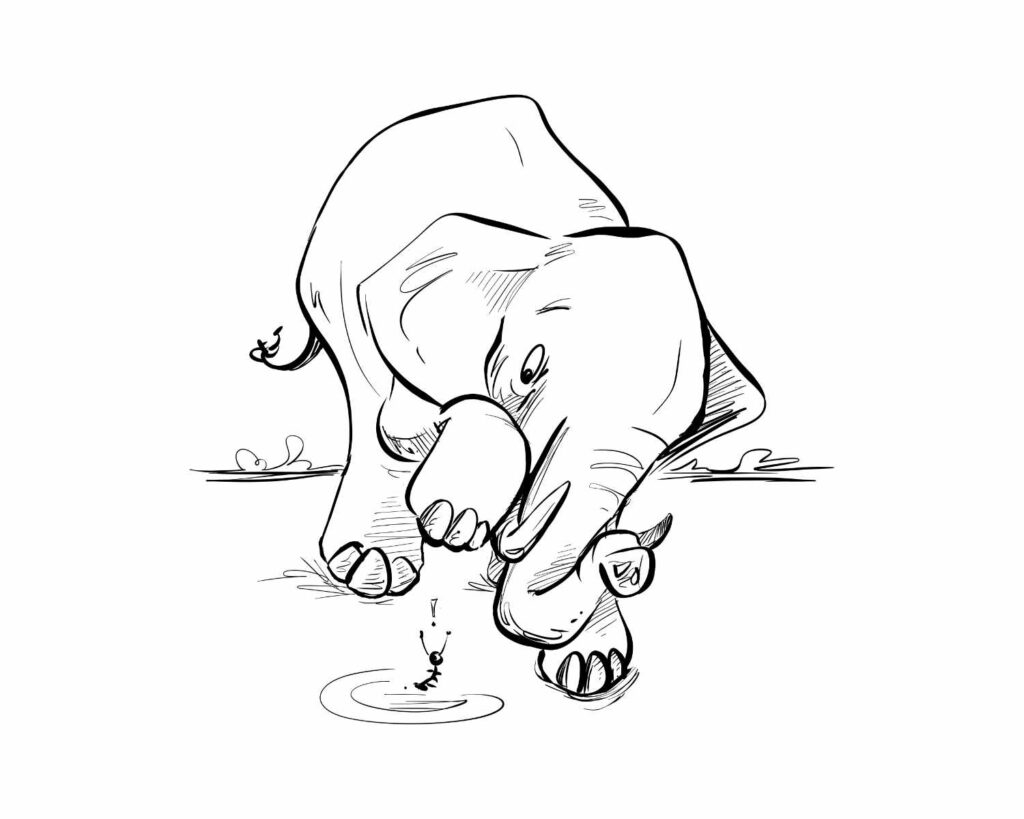 Careful elephant - Jason's Doodles